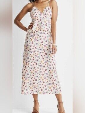 Jenny K Lopez Future Collective Women’s Floral Dress Color Cream Size 14